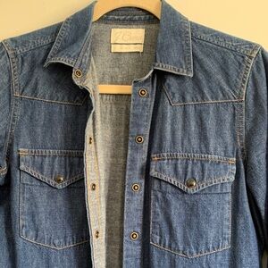 J. Crew Blue Denim Shirt with Pockets